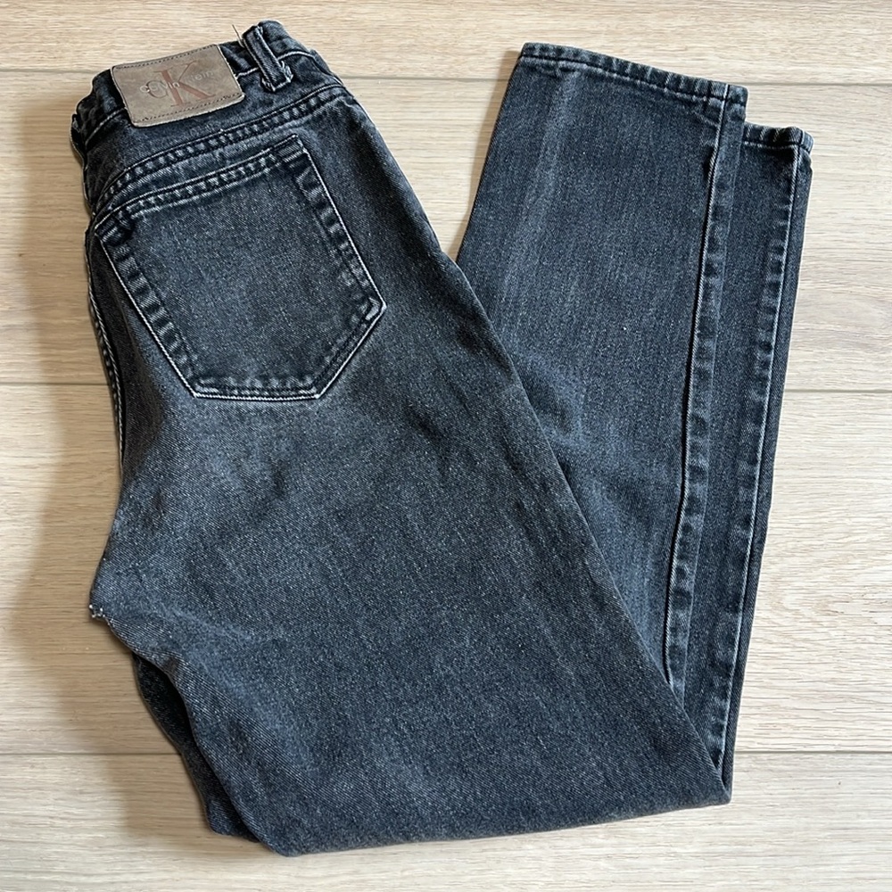 Vintage Calvin Klein high waisted black denim jeans size 8 women’s